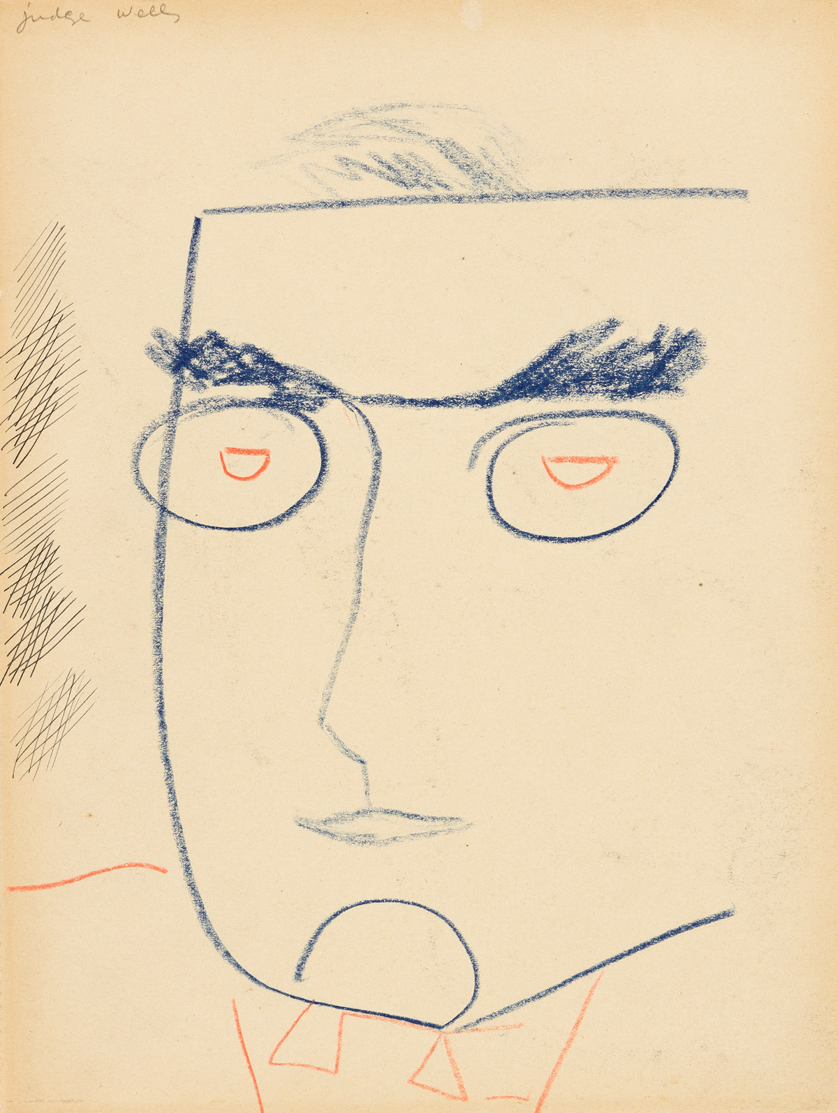 JOHN GRAHAM (1886-1961) Two color pencil portrait drawings.